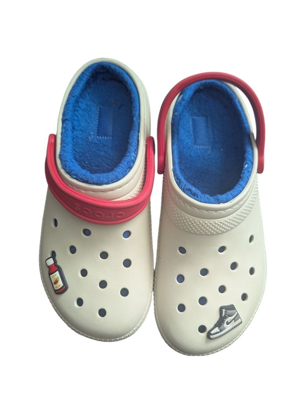 Crocs Classic Lined Clog Bone Multi Blue & Red (Unisex)